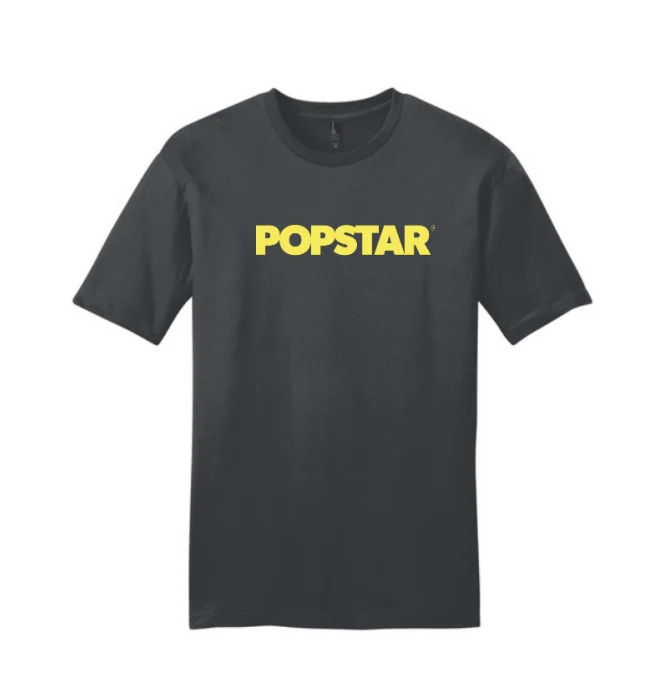Popstar T-shirt - Yellow Logo - Image 4