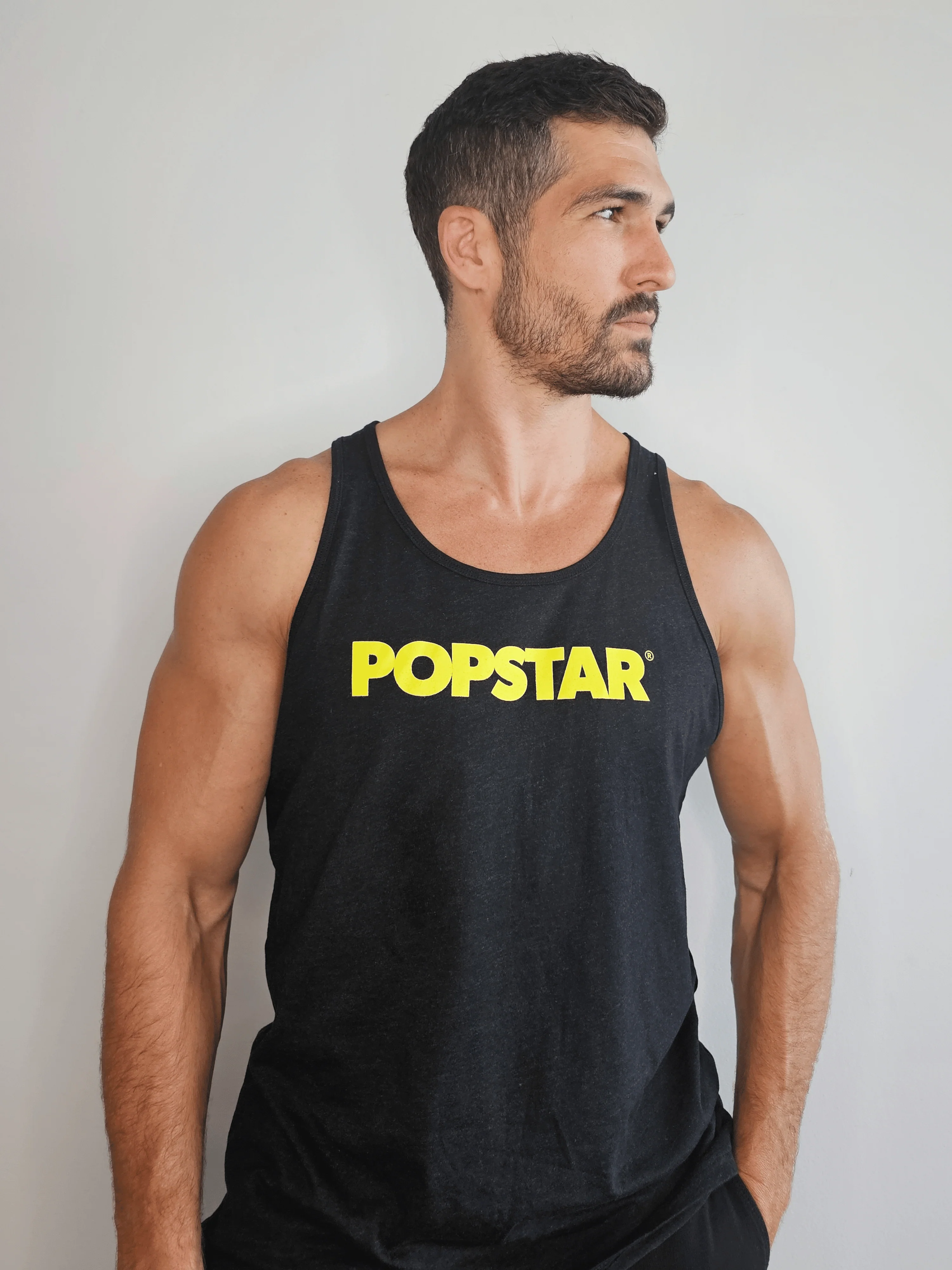 Popstar Tank Top - Yellow Logo - Image 3