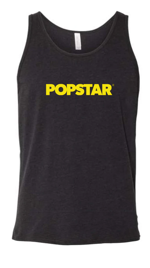 Popstar Tank Top - Yellow Logo - Image 4